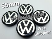 4x VW 55mm Black Chrome logo Volkswagen alloy wheel centre caps cap Hub Cover 54