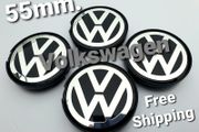 4x VW 55mm Black Chrome logo Volkswagen alloy wheel centre caps cap Hub Cover 54