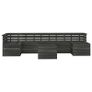 8 Piece Garden Pallet Lounge Set Solid Pinewood Dark Grey Image 4
