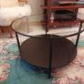 Glass Top Metal Frame Coffee Table Image 3