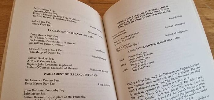 Laois and Offaly  TD and Senators 1921 to 1986