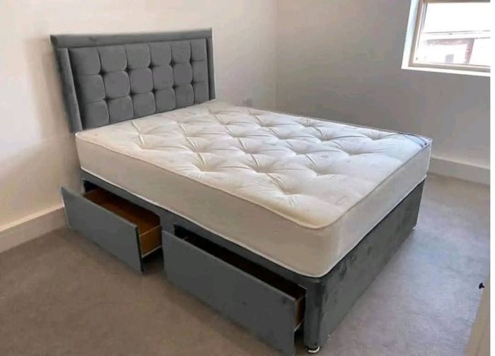 Double bed with mattress headboard also included