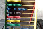 Wooden Abacus with blackboard