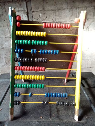 Wooden Abacus with blackboard