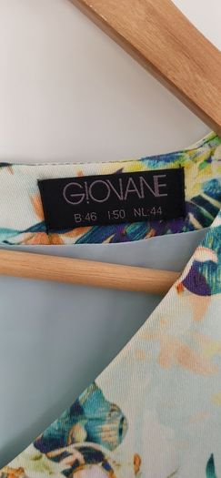 GIOVANE floral dress with bright zips detail Sz 46 (Fit 18 UK)  - Rrp 99