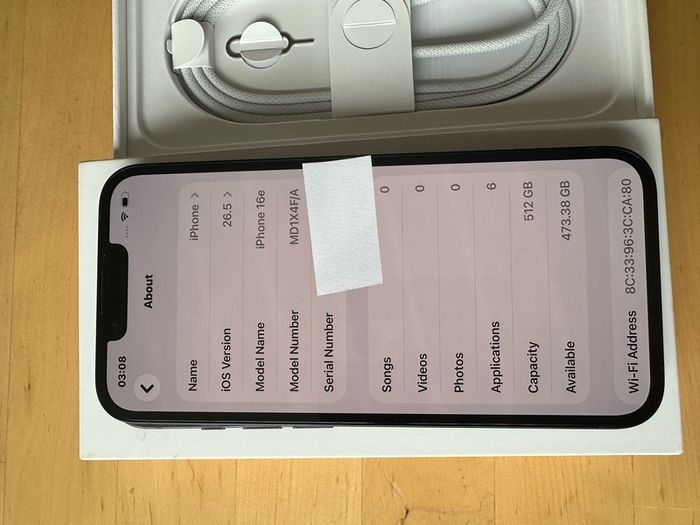 iPhone 16e 512 gb unlocked (Warranty)
