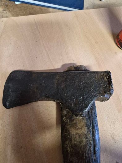 Vintage Forged Steel Axe  OHC Stamped Original Handle Mid 20th Century