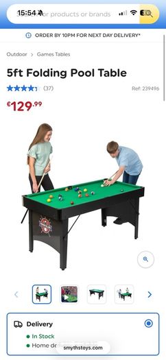 5ft folding pool table