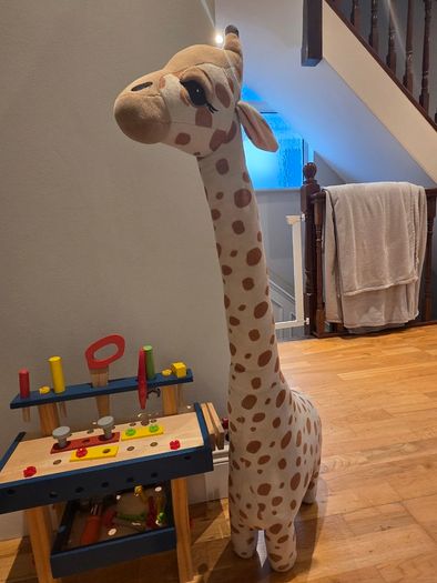 B. Toys Wooden Activity Cube, Wooden Workbench & Soft toys