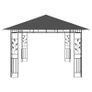 Gazebo with Mosquito Net and String Lights 4x3x2.73 m Anthracite 180 g/sq.m Image 6