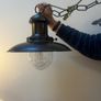 Pair of J.P. Ryckaert 'Louisiane' 14" Bronze Fisherman Pendant Lights Image 2