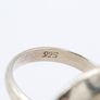 925 Vintage Sterling Silver And Mother Of Pearl Ring Image 4