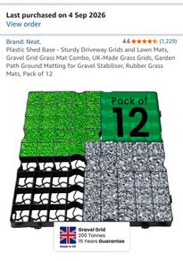 plastic shed base (12 pieces, 50cm x50cm x4cm)