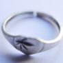 Vintage Sterling Silver 925 Heart Signet Ring adjustable size 1,6g Image 7