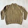 NEW Mens 4XL Olive Khaki Textured Quarter Zip Jumper Image 6