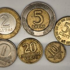 Lithuania 1997-2002 Pre Euro Coin Set