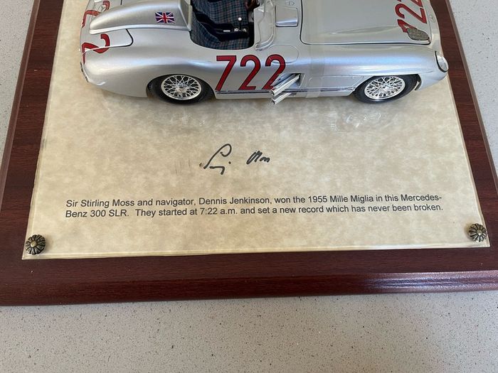 Mercedes 300 SLR Signed by Stirling Moss COA 1/18 Rare