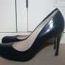 LK Bennett Navy Patent Round Toe Court Shoes Like New - EU 39/U.K. 6 Image 3