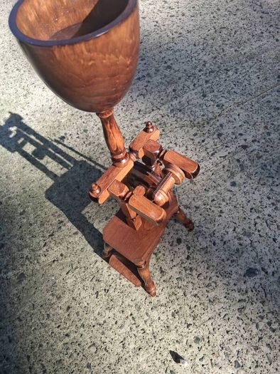 Mid Century Spinning Wheel Ashtray
