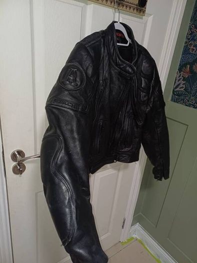 Leather Biker Jacket - Vintage Apache
