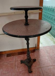 Pub Two Tier Table, Circular Tables and Bar Stools