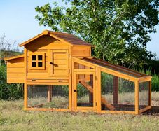 Chicken Coop Hen House Poultry Ark Home Nest Run Coup With Integra...