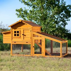 Chicken Coop Hen House Poultry Ark Home Nest Run Coup With Integra...