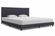 Bed Frame Dark Grey Fabric 150x200 cm