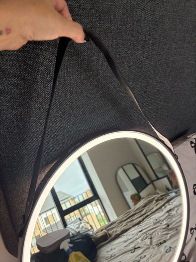 60cm Round LED Bathroom Mirror, Demister, Warm & Cool Light