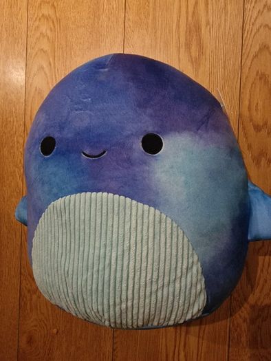 Squishmallows Sea Life Squad Cyan Whale, 7.5 Inch Plush