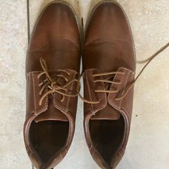 mens shoes lace up brown worn once