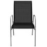 5 Piece Outdoor Dining Set Steel Black Image 7