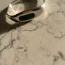Vintage Mexican solid silver bangle, malachite inlay Image 7