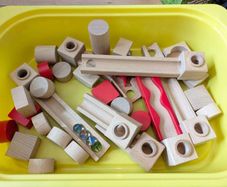 Wooden marble run