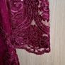 Burgundy Lace Skater Dress Image 5