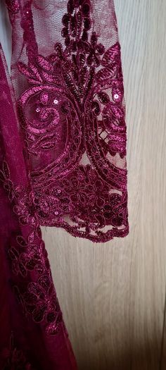 Burgundy Lace Skater Dress