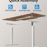 Electric Standing Desk Height Adjustable For Gaming and Computer 120 x 60cm Sit Stand Home Office with Memory Smart Pannel 4 Pieces Splice Board Oak Image 3