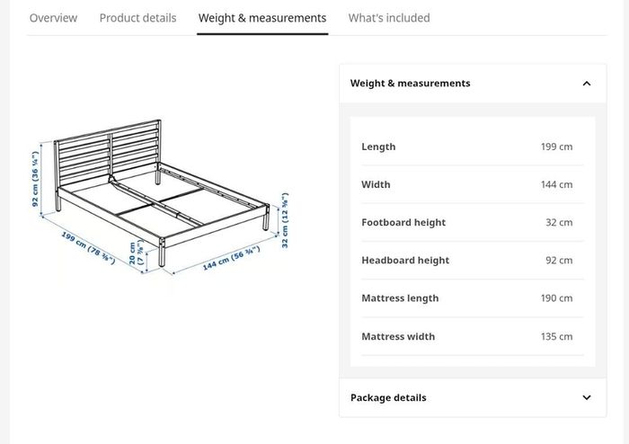 Ikea Bed Frame 199x194 (without mattress)
