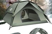 Camping Tent Automatic 2-3 Person Instant Tent Pop Up, Double Layer Waterproof &amp; Windproof Dome Tent Removable Outer Easy Setup for Trekking, Families, Backpacking