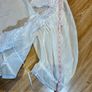 Vintage Style Lace Cotton Blouse Undergarment Picnic at Hanging Rock Edwardian L 40  12 Image 4
