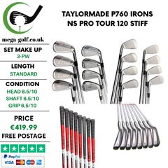 Taylormade P760 Irons / 3-Pw / NS Pro Tour 120 Stiff