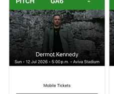 Dermot Kennedy standing tickets