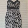 Quiz Black & White Patterned Bodycon Dress - Size 8 / EU 36 Image 4