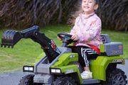 Kids Electric Ride-On Excavator 6V Construction Digger with Lights &amp; Music