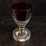 Vintage Ruby Red Glass Goblet / Decorative Holder Image 2