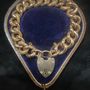 Stunning Antique 9ct Gold Curb Link Bracelet, Heart Clasp and Safety Chain 30.25 grams