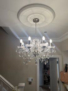 Glass chandelier