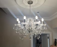 Glass chandelier