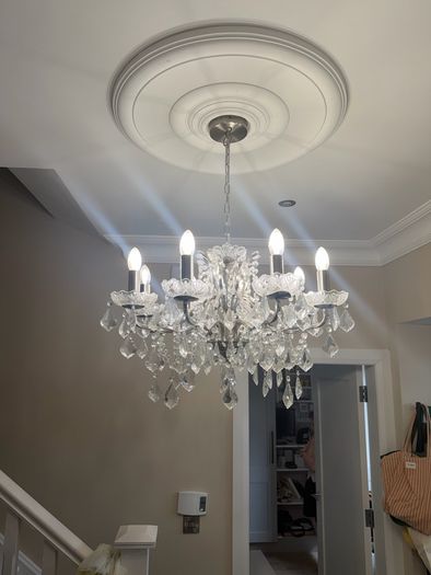 Glass chandelier