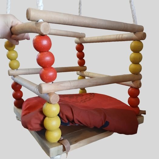 Wooden Adjustable Baby Swing